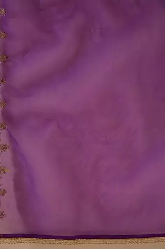 Ethnic Motifs Embroidered Sequinned Straight Kurta With Trousers & Dupatta