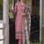 Floral Printed Thread Work Linen Kurta Set