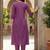 Women Floral Embroidered Panelled Thread Work Pure Cotton Kurta with Trousers