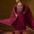 Ethnic Motifs Embroidered Sequinned Straight Kurta with Trousers & With Dupatta