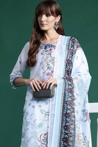 Ethnic Motifs Printed Kurta With Trousers & Dupatta