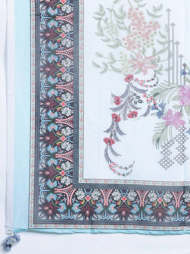 Ethnic Motifs Printed Kurta With Trousers & Dupatta