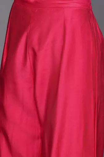 Ethnic Motifs Yoke Design A-Line Sequined Kurta with Palazzos & Dupatta
