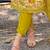 Mustard Leheriya Printed Thread Work Pure Cotton Kurta with Trousers & Dupatta