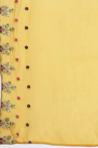 Women Floral Embroidered Regular Thread Work Kurta with Trousers & Dupatta
