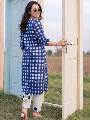 Women Printed Regular Pure Cotton Kurta with Trousers 3