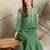 Embroidered Mandarin Collar Thread Work Pure Cotton Kurta With Trousers