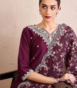 Women Floral Embroidered Regular Kurta with Trousers & With Dupatta