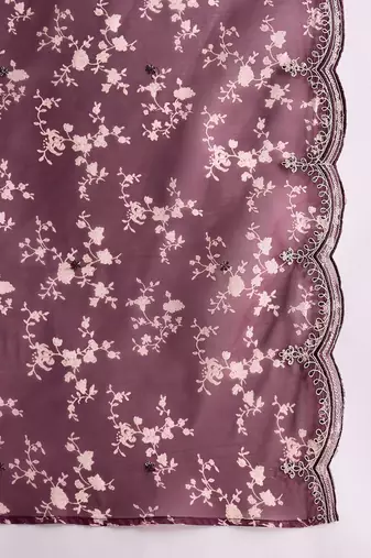 Women Floral Embroidered Regular Kurta with Trousers & With Dupatta