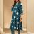 Women Printed Pleated Pure Cotton Kurta with Trousers