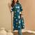 Women Printed Pleated Pure Cotton Kurta with Trousers