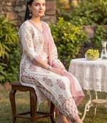 Women Floral Printed Regular Sequinned Pure Cotton Kurta with Salwar & With Dupatta
