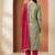 Women Ethnic Motifs Printed Regular Thread Work Pure Cotton Kurta with Trousers & With Dupatta
