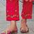 Magenta Floral Embroidered Beads & Stones Straight Kurta & Trousers With Dupatta