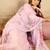 Lavender Floral Embroidered V-Neck Straight Kurta with Trousers & Dupatta