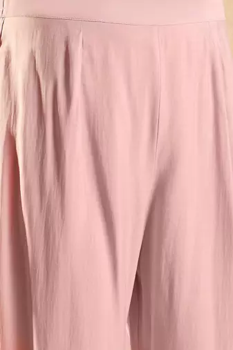 Lavender Floral Embroidered V-Neck Straight Kurta with Trousers & Dupatta