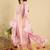 Lavender Floral Embroidered V-Neck Straight Kurta with Trousers & Dupatta