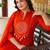 Women Ethnic Motifs Printed Tiered Mirror Work Pure Cotton Kurta with Trousers & With Dupatta