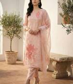 Women Floral Embroidered Regular Thread Work Kurta with Trousers & With Dupatta