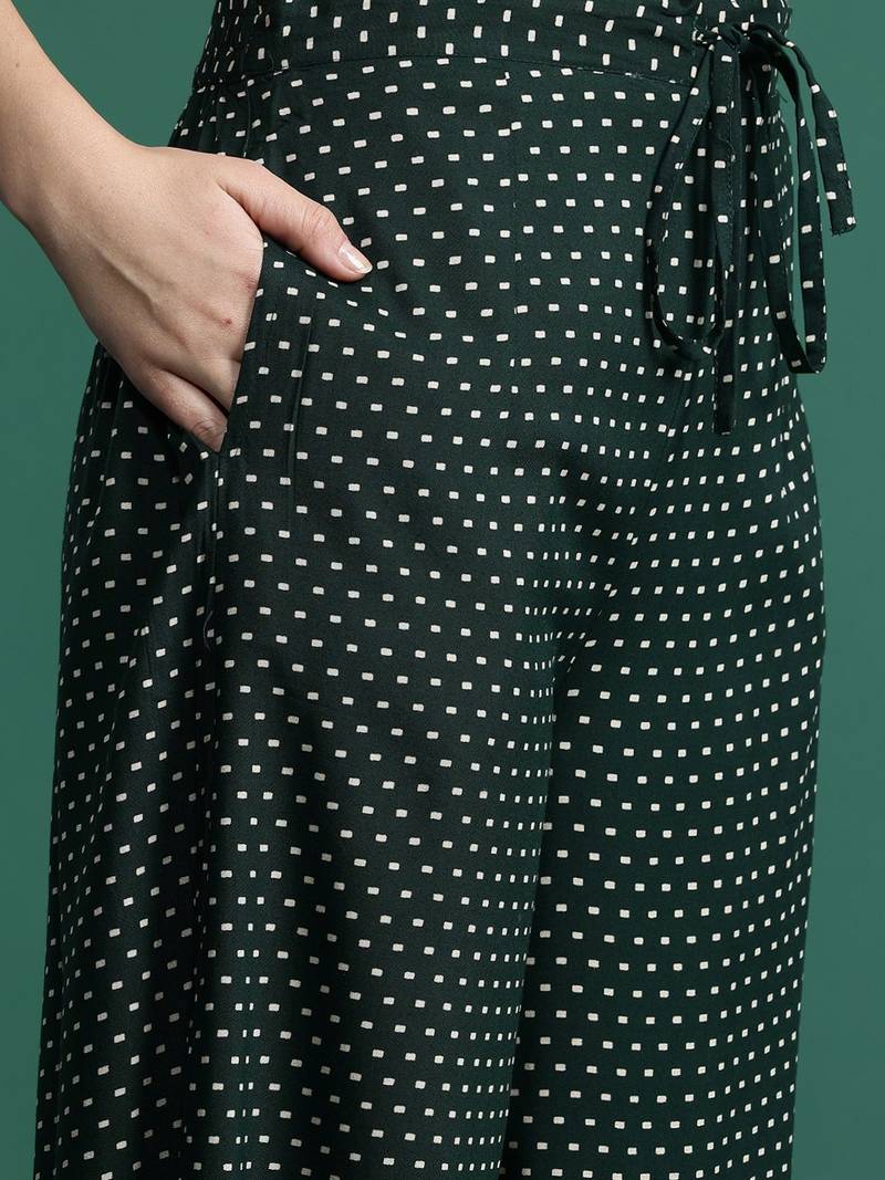 Floral Printed Sequinned Kurta with Trousers