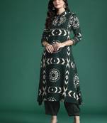 Floral Printed Sequinned Kurta with Trousers