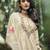 Off-White Yoke DesignThread Work Pure Cotton Kurta With Trousers & Dupatta