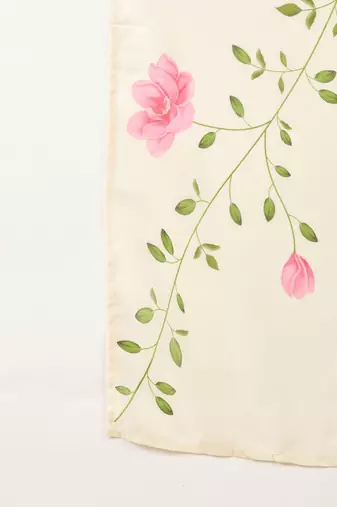 Floral Embroidered Notch Neck Straight Kurta with Trousers & Dupatta