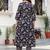 Women Floral Printed Angrakha Pure Cotton Kurta with Trousers & With Dupatta