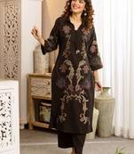 Women Ethnic Motifs Embroidered Regular Thread Work Pure Cotton Kurta with Trousers