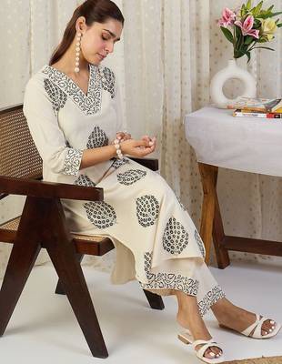 Printed Pure Cotton Tunic With Trousers Co-Ords 1