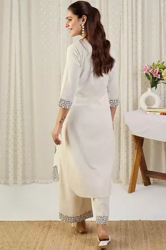 Printed Pure Cotton Tunic With Trousers Co-Ords