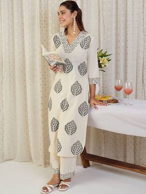 Printed Pure Cotton Tunic With Trousers Co-Ords 4
