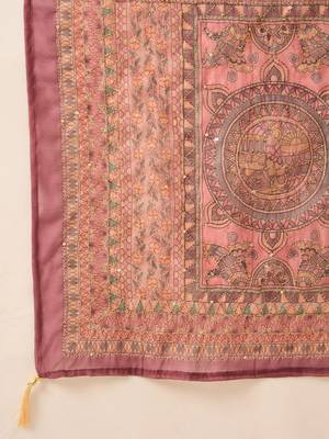 Women Embroidered Kurta with Trousers & Dupatta 4