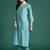 Floral Embroidered Thread Work Kurta with Trousers & With Dupatta