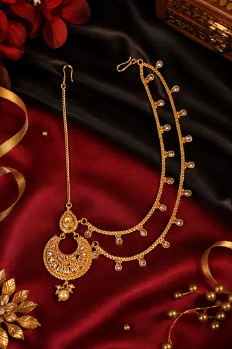 Golden Teardrop Tikka cum Matha Patti