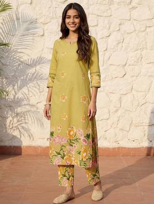 Printed Pure Cotton Kurta With Trousers 2