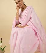 Women Embroidered Thread Work Pure Cotton Kurta with Trousers & With Dupatta