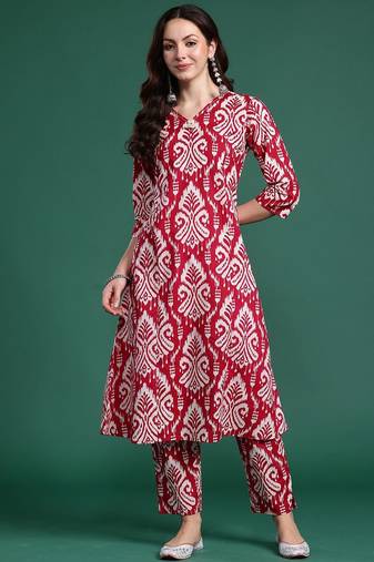 Ethnic Motifs Printed Regular Kurta with Trousers