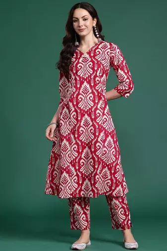 Ethnic Motifs Printed Regular Kurta with Trousers