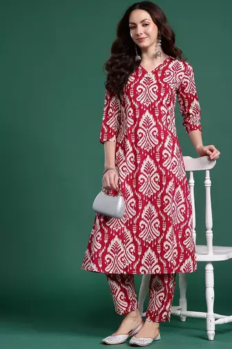 Ethnic Motifs Printed Regular Kurta with Trousers