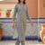 Women Floral Printed Regular Thread Work Pure Cotton Kurta with Trousers