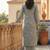 Women Floral Printed Regular Thread Work Pure Cotton Kurta with Trousers