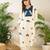 Embroidered Round Neck Three-Quarter Sleeves Pure Cotton Tunic And Trousers