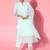 Blue Silk Blend Mandarin Collar Kurta Set