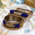 Stone Embellished Blue Seed Bead Bangles