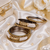 Stone embellished white seed bead bangles