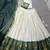 off white poly cotton lehenga choli with zari weaving work