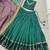 teal vichitra silk sequins thread work embroidered lehenga choli