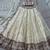 Women's Cream Spider Crush silk blend Embroidered Semi-Stitched Lehenga Choli Set
