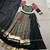 Multicolor Printed Pure Rayon Free Size Stitched Lehenga Choli Set with Lace Borders